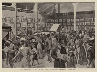 Die Grafik-Ausstellung auf der Pariser Ausstellung, mit einer Goldmedaille ausgezeichnet